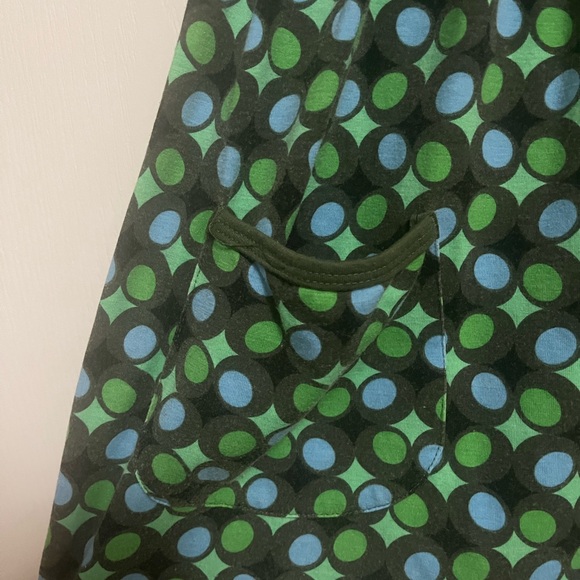 Y2K Green/Blue Patterned Top with pockets - Picture 5 of 11